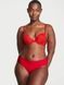 Набір Трусиків Victoria's Secret Lace Cheeky Panty Red + Мережевні Трусики Thong Panty Red + Безшовні трусики No-Show Thong Red &mdash; фото , вигляд з різних ракурсів