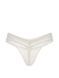 Трусики стрінги Victoria's Secret Dream Angels Mesh Lace-Trim Thong Panty Coconut White &mdash; фото , вигляд з різних ракурсів