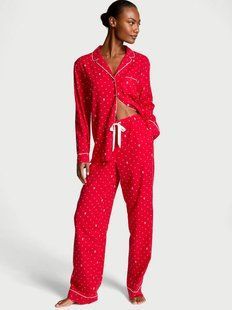 Фланелева піжама Victoria's Secret Flannel Long Pajama Set &mdash; основне фото товару, вигляд спереду