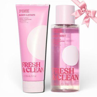 Набір Victoria's Secret Pink FRESH & CLEAN Body Mist + Lotion &mdash; основне фото товару, вигляд спереду