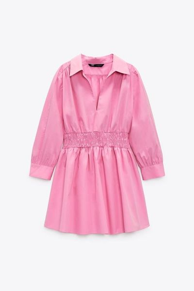 Сукня жіноча міні Zara Short Pink Poplin Dress 3211\164\636 фото