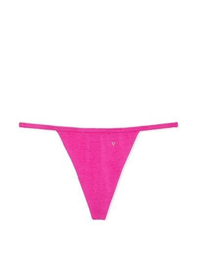 Трусики стринги Victoria's Secret Stretch Cotton V-string Panty 26682156 фото
