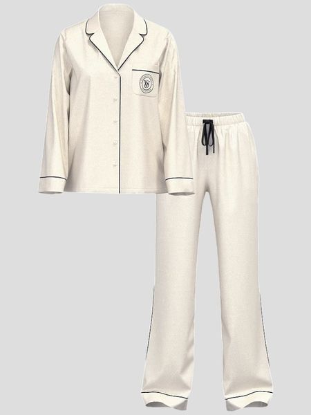 Піжама Victoria's Secret Satin Long Pajama Set New &mdash; основне фото товару, вигляд спереду