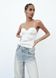 Жіночий корсетний боді Zara Satin Effect Bustier Corset Bodysuit White, Білий, XS