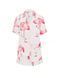Піжама Victoria's Secret Signature Satin Short Pajama Set Coconut White Flamingos &mdash; фото , вигляд з різних ракурсів