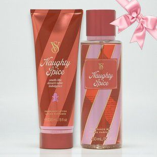 Набір Victoria's Secret Naughty Spice Fragrance Mist + Lotion &mdash; основне фото товару, вигляд спереду