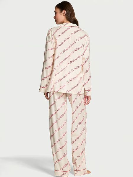 Піжама бавовняна Victoria's Secret Cotton Flannel Long Pajama Set &mdash; основне фото товару, вигляд спереду