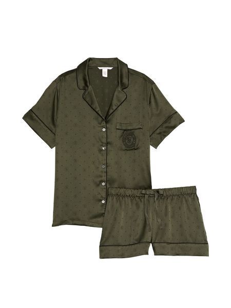 Сатинова піжама Victoria's Secret Glazed Satin Short Pajama Set — фото товару | VikkyStyle Сатинова піжама Victoria's Secret Glazed Satin Short Pajama Set — основне фото товару, вигляд спереду