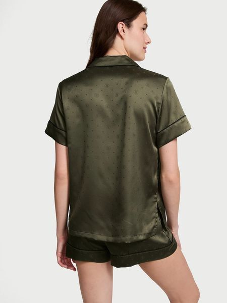 Сатинова піжама Victoria's Secret Glazed Satin Short Pajama Set — фото товару | VikkyStyle Сатинова піжама Victoria's Secret Glazed Satin Short Pajama Set — основне фото товару, вигляд спереду
