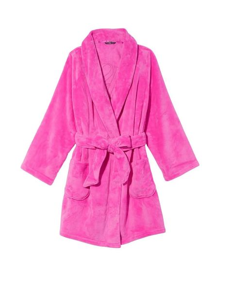 Халат Victoria's Secret Short Cozy Robe Pink 26537596 фото