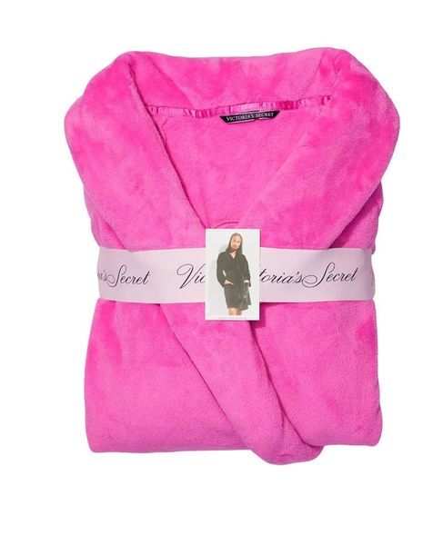 Халат Victoria's Secret Short Cozy Robe Pink 26537596 фото