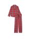 Фланелева піжама Victoria's Secret Long Pajama Set Red, Клітинка, XS, Regular