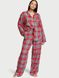 Фланелева піжама Victoria's Secret Long Pajama Set Red, Клітинка, XS, Regular