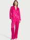 Піжама Victoria's Secret Signature Satin Long Pajama Set Pop Pink &mdash; фото , вигляд з різних ракурсів