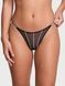 Трусики Victoria's Secret Sheer Shine Thong Panty Black, Чорний, S