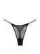 Трусики Victoria's Secret Sheer Shine Thong Panty Black, Чорний, S