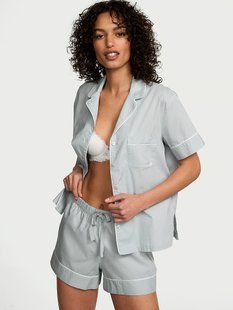 Піжама з шортами Victoria's Secret Heritage Cotton Short Pajama Set &mdash; основне фото товару, вигляд спереду