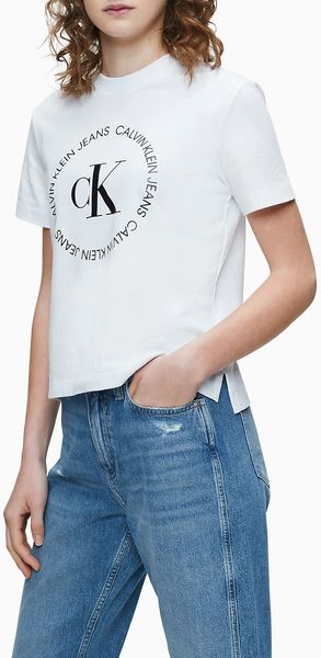 Футболка жіноча Calvin Klein Jeans Ck Round Straight Logo Women's T-Shirt 268924 фото