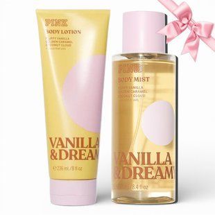 Набір Victoria's Secret PINK Victoria&rsquo;s Secret Vanilla & Dreamy Mist + Lotion &mdash; основне фото товару, вигляд спереду