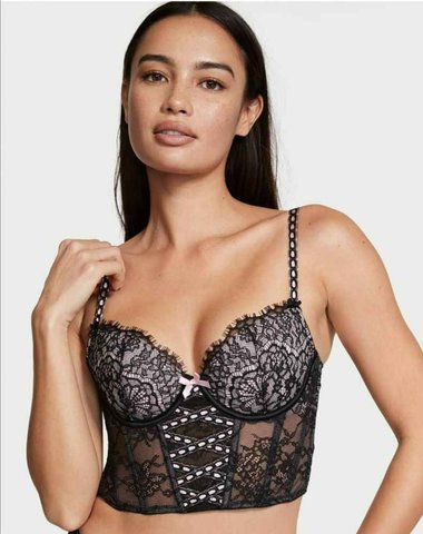 Топ-бюстгальтер Victoria’s Secret Lightly-Lined Heritage Ribbon Slot Bra Top 26438884 фото