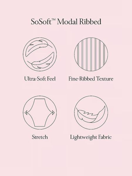Піжама з шортами для сну Victoria's Secret SoSoft Modal&trade; Ribbed Henley Tee & Boxer Shorts Set &mdash; основне фото товару, вигляд спереду