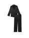 Піжама Victoria's Secret  Dew Drop Satin Long Pajama Set Black, Чорний, M, Regular