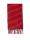 Шарф жіночий Victoria's Secret Scarf Logo Red Black Wrap Woven Fringe Cozy Winter , Чорний, One size