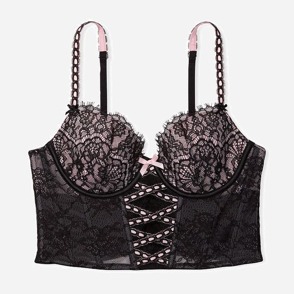 Топ-бюстгальтер Victoria’s Secret Lightly-Lined Heritage Ribbon Slot Bra Top 26438884 фото