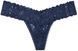 Мережевні Трусики Victoria's Secret Logo Cotton Thong Panty Dark Blue &mdash; основне фото товару, вигляд спереду