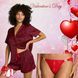 Набір Victoria's Secret Сатинова Піжама з шортиками Glazed Satin Short Pajama Set + Трусики Very Sexy Heartware Thong Panty  &mdash; фото , вигляд з різних ракурсів