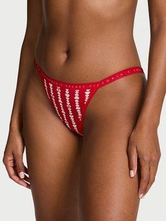 Трусики бикини Victoria's Secret Stretch Cotton String Bikini Panty 27187026 фото