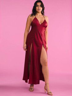 Пеньюар Victoria's Secret Satin Plunge Side Slip 26811596D фото