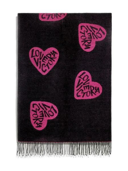 Плед Victoria's Secret Cozy Throw Blanket  Logo Hearts 24453347 фото