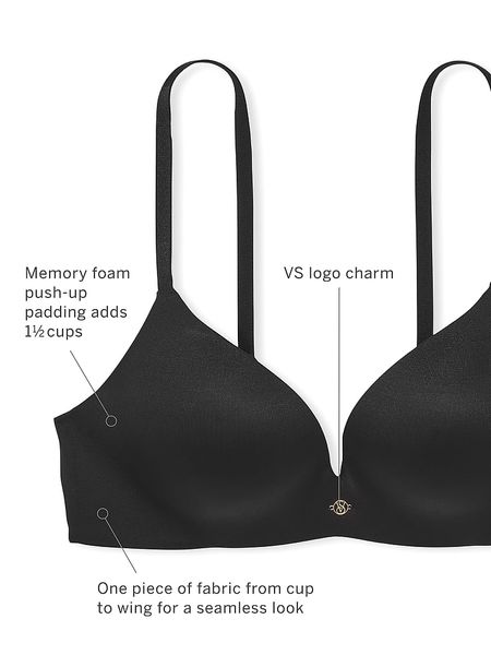 Бюстгальтер Victoria's Secret Very Sexy So Obsessed Smooth Wireless Push-Up Bra Black 26608031 фото