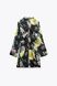 Сукня жіноча Zara Black Floral Printed Gathered Long Sleeve Mini Dress, Квітковий принт, S