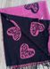 Плед Victoria's Secret Cozy Throw Blanket  Logo Hearts, Чорний, One size