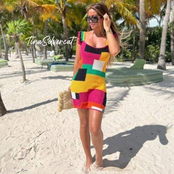 Сукня жіноча Zara Limited Edition Color Block Crochet Mini Dress Size Small 5330021 фото