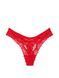 Трусики стрінги Victoria's Secret Tease Mesh Lace-Trim High-Leg Thong Panty &mdash; фото , вигляд з різних ракурсів