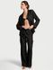 Піжама Сатинова Victoria's Secret Glazed Satin Long Pajama Set New Black Stripe Jacquard &mdash; фото , вигляд з різних ракурсів