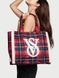 Сумка-шоппер Victoria's Secret Plaid Tote, Червоний, One size