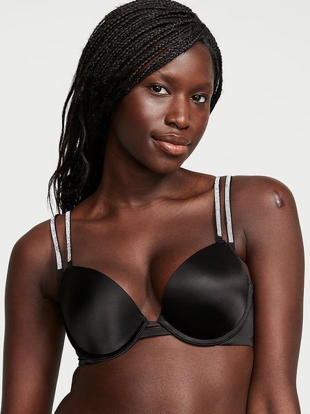 Бюстгальтер Victoria's Secret Very Sexy Double Shine Strap Push-Up Bra Black 26711722 фото