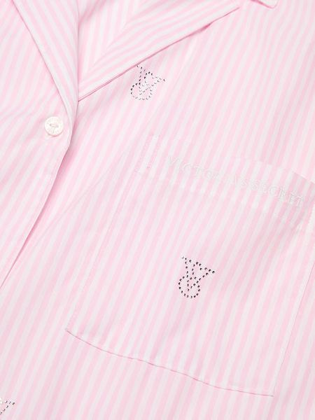 Піжама бавовняна Victoria's Secret Heritage Cotton Shine Oversized Pajama Set New &mdash; основне фото товару, вигляд спереду