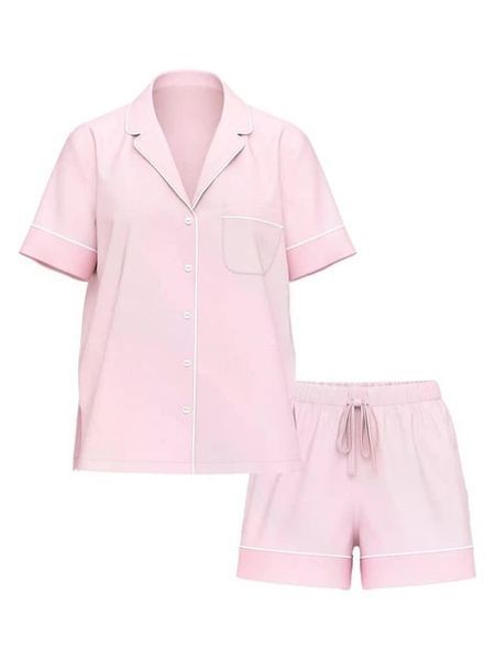 Піжама з шортиками Victoria's Secret Heritage Cotton Short Pajama Set &mdash; основне фото товару, вигляд спереду
