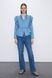 Рубашка женская ZARA Ruffle Trimmed Long Sleeve Button Down Denim Chambray Blue Medium 6929\005\406 фото 2