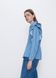 Сорочка жіноча ZARA Ruffle Trimmed Long Sleeve Button Down Denim Chambray Blue Medium, Блакитний, M