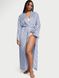 Халат Victoria's Secret Satin Long Robe, Блакитний, XS/S