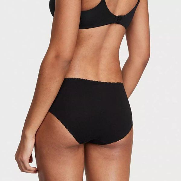 Хлопковые трусики Victoria's Secret Stretch Cotton Hiphugger Panty Black 26616114 фото