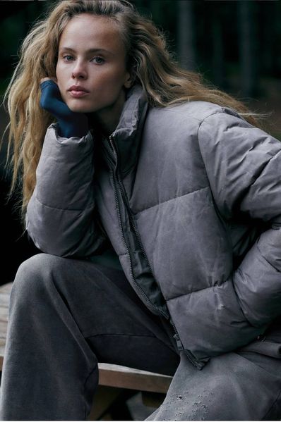 Куртка ZARA Faded Effect Puffer Anorak Grey  5320\719\819 фото