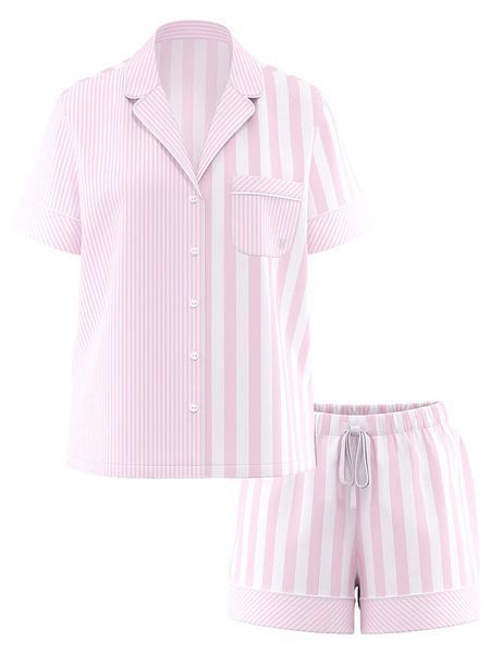 Піжама з шортиками Victoria's Secret Heritage Cotton Short Pajama Set — фото товару | VikkyStyle Піжама з шортиками Victoria's Secret Heritage Cotton Short Pajama Set — основне фото товару, вигляд спереду