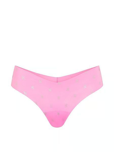 Трусики стринги Victoria&rsquo;s Secret No-Show Thong Panty Pink Sugar Vs Foil 27273846 фото